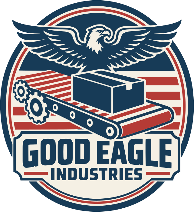 Good Eagle Industries eagle and conveyor emblem